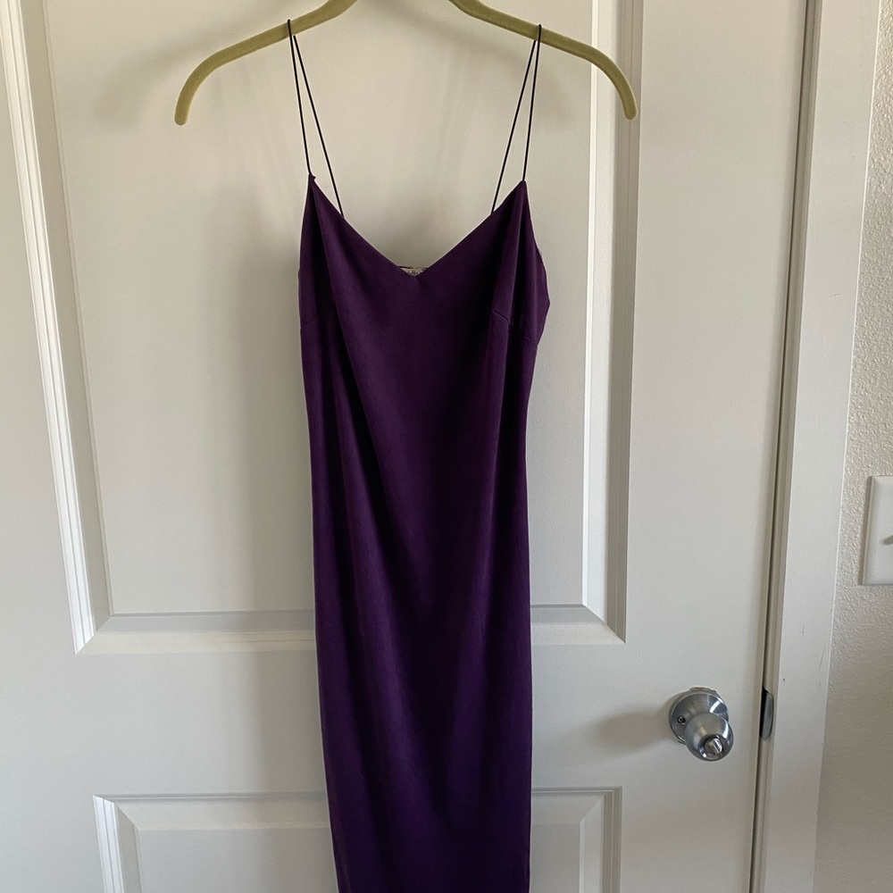 Slim deep purple dress